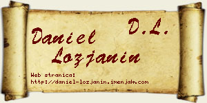 Daniel Lozjanin vizit kartica